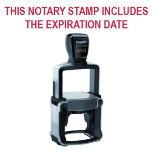 Heavy Duty Round Self-Inking Kansas Notary Stamp (includes expir